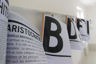 Ausstellungsbeschriftung des Familistère de Guise Familistere de Guise