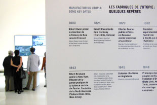 Ausstellungsbeschriftung des Familistère de Guise Familistere de Guise