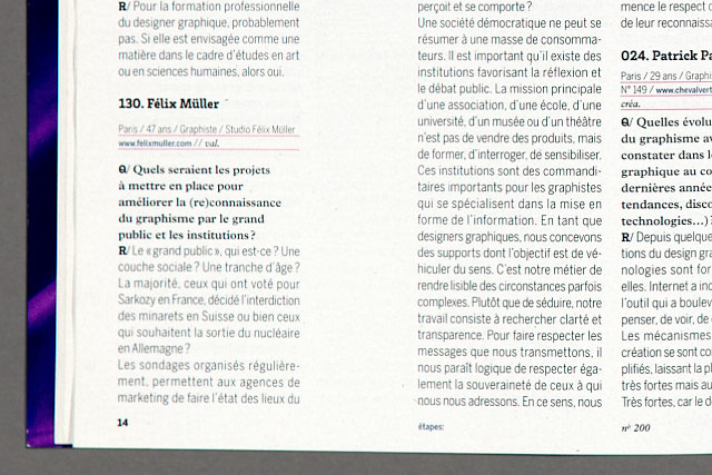 «200 voix pour le design graphique» Etapes 200
